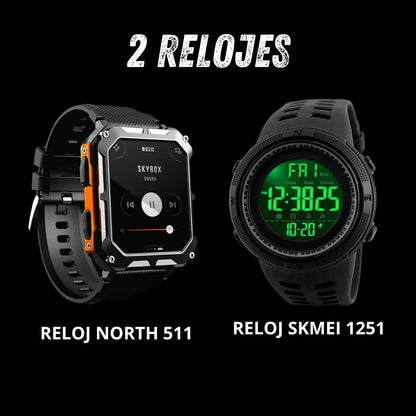 COMBO RELOJ NORTH 511 Y SKMEI 1251 - 2