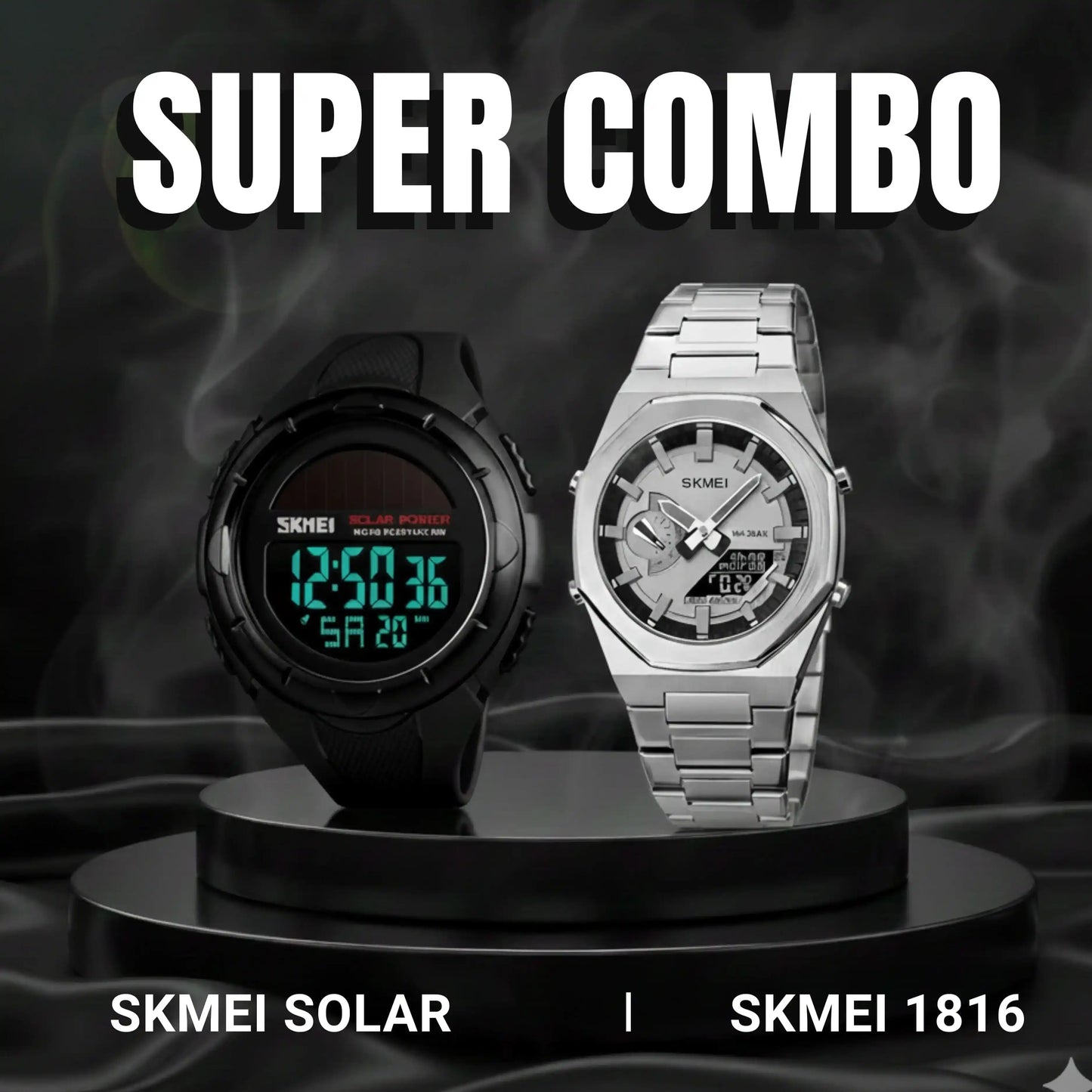 COMBO SKMEI 1816 Y SKMEI SOLAR